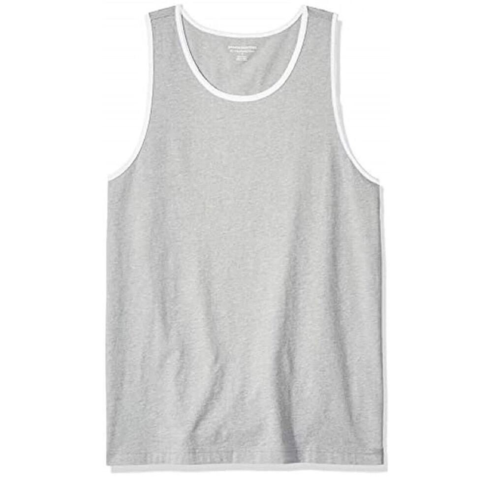 Amazon Essentials Men's Regular Fit Tank Top Light Gray Heather Size Medium
